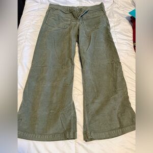 American Eagle Outfitters Olive Corduroy Pants - wide leg - baggy fit.